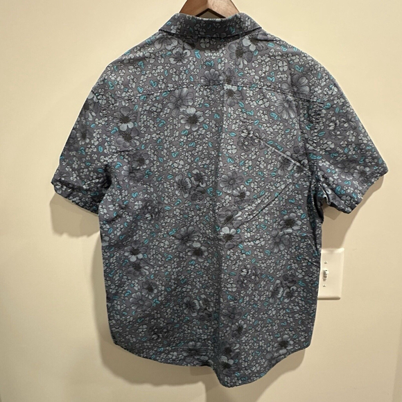 Original Penguin Men’s Blue Floral Hawaiian Button Down Short Sleeve Size XL - Picture 6 of 12